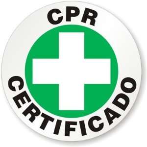  CPR Certificado Vinyl (3M Conformable)   1 Color Spot 