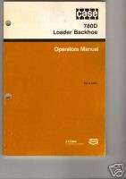 Case 780D Loader/Backhoe Operators Manual  