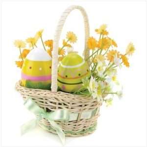  Wicker Easter Egg Basket Kitchen Table Top Decoration 
