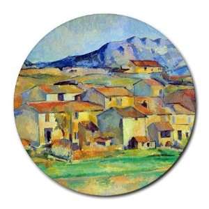   beu Gardanne of view by Paul Cezanne Round Mouse Pad