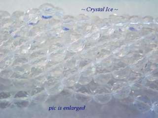 Sparkling Crystal Ice Faceted Glass round Beads 10MM  