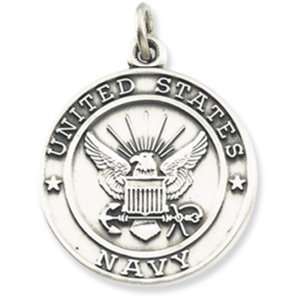   18.00 Mm St. Michael Us Navy Medal With 24.00 Inch Chain Jewelry
