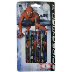  Marvel Comics 6pk Spiderman Pen Set   Spiderman Stationary 
