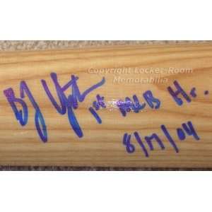  BJ Upton Autographed Bat 1st MLB HR 8/17/04 Sports 