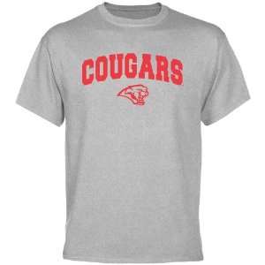  Houston Cougars T Shirt  Houston Cougars Ash Mascot Arch 