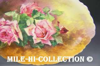 LIMOGES HAND PAINTED ROSES 15 TRAY  
