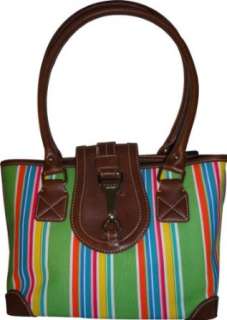 Chaps Purse Handbag St. Tropez Green Multi Striped 