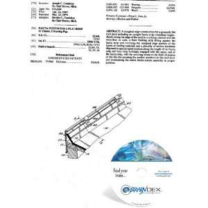  NEW Patent CD for FASCIA SYSTEM FOR A FLAT ROOF 