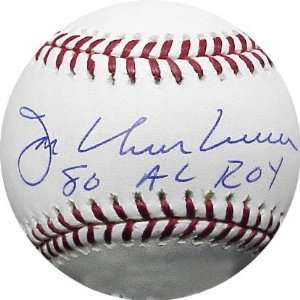  Joe Charboneau Autographed Baseball with 80 AL ROY 