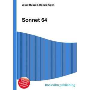 Sonnet 64 Ronald Cohn Jesse Russell  Books