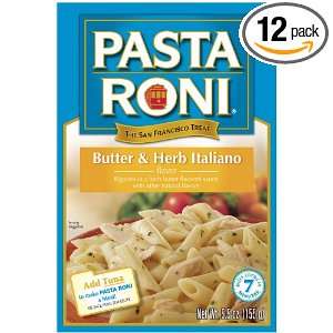 Pasta Roni Herb & Butter Rigatoni Mix, 5.5 Ounce Boxes (Pack of 12 