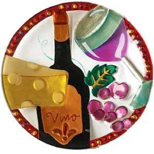  Fused Glass Wine and Cheese Platter