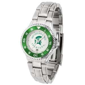 Michigan State Spartans MSU NCAA Womens Competitor Steel Band Watch