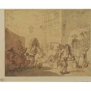  Hand Made Oil Reproduction   Thomas Rowlandson   32 x 26 