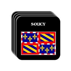  Bourgogne (Burgundy)   SOUCY Set of 4 Mini Mousepad 