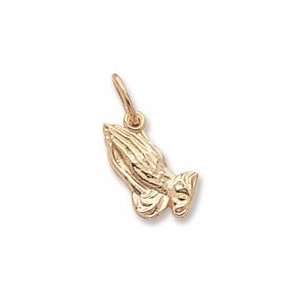  Rembrandt Charms Praying Hands Charm, 22K Yellow Gold 