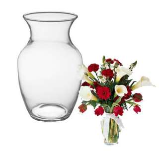 Case of 12   8 Crystal Rose Clear Glass Vases Wedding Vases   Rose 