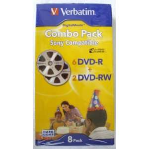  Verbatim Digital Movie 8 Piece Combo Pack   6 Mini DVD R 