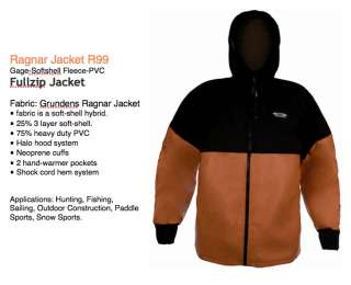   Ragnar Jacket Gage Softshell Fleece PVC Fullzip Jacket Size XL  