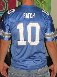 Vtg Nike Charlie Batch Detroit Lions NFL Football Jersey Shirt Top 