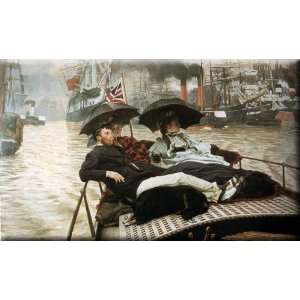  The Thames 30x18 Streched Canvas Art by Tissot, James 