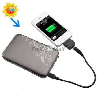 Portable 5000mAh USB Solar Power Charger 4 Tablet Phone iPhone 4S 4 