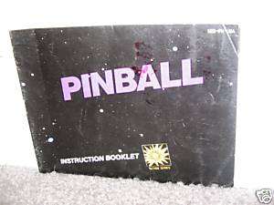 PINBALL INSTRUCTION MANUAL/BOOKLET Nintendo Nes  