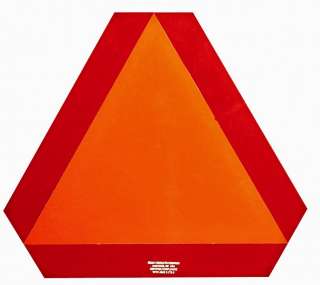 High quality, slow moving vehicle (SMV) signs. Bright reflector 