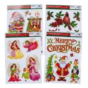 Christmas Glitter Window Clings Case Pack 144   739401  
