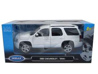   model of 2008 Chevrolet Tahoe White die cast car model by Welly