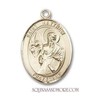  St. Matthew the Apostle Medium 14kt Gold Medal Jewelry