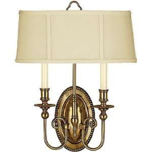   . Cambridge Double Sconce With Fabric Drum Shade
