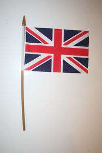 UNITED KINGDOM UK COUNTRY 4 X 6 INCH SMALL STICK FLAG  