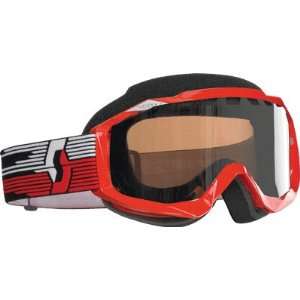  Scott USA Hustle Snowcross Goggles   Red Frame/Rose Lens 