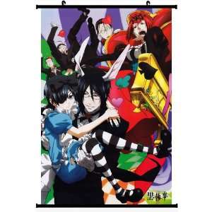 Black Butler Anime Wall Scroll Poster(24*35) Support Customized 