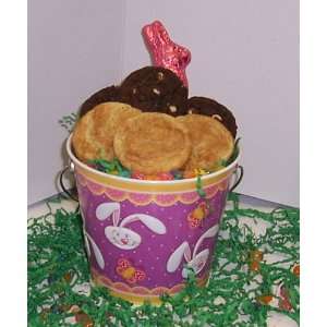     Chocolate White Chocolate Chip and Snicker 1lb. Purple Bunny Pail