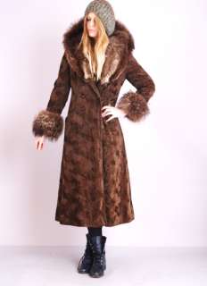  extreme bohemian 1970s fur coat genuine coyote fur 