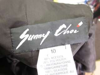 SUNNY CHOI Brown Sleeveless Dress Blazer Suit Set Dz 10  