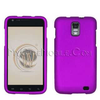 Samsung Galaxy S II Skyrocket i727 Case   Two piece Purple Rubberized 