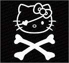 Hello Kitty Skullhead Cross Pirate Decal Sticker h6