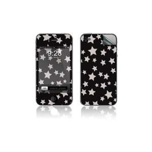 iPhone 4 Smart Touch Skin   Black/Silver Stars Cell 