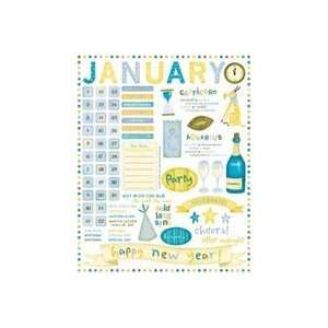   Foster Calendar Rub ons 8x10 january 3 Pack Arts, Crafts & Sewing