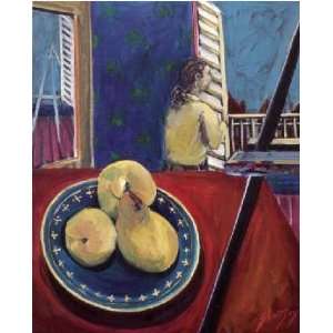  Andre with Pears by Erik Slutsky. Size 12.88 X 16.00 Art 