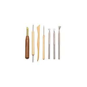  7 piece Pottery / Sculpture Tool Set, Clay & Wax Carving 