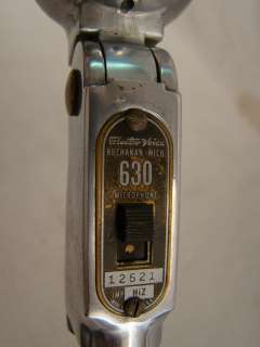 Old RETRO Chrome ELECTRO VOICE Hi Z 630 Cord MICROPHONE & STAND Harp 