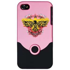  iPhone 4 or 4S Slider Case Pink Tribal Flaming Eagle 