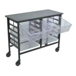   Center With 6 Double Extra Wide Clear Storage Trays 