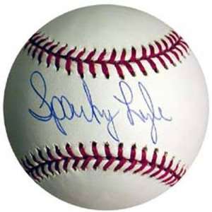  Sparky Lyle Autographed Baseball