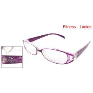  Como Clear Purple Full Rim Rectangle Clear Lens Eye Glasses 