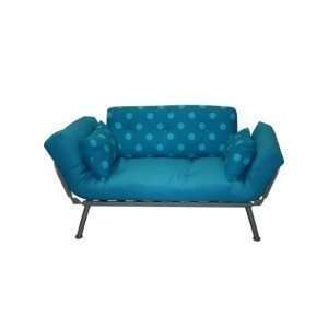  Modern Loft Sleeper Sofa w Aqua Polka Dot Mali Furniture 